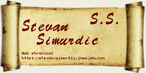Stevan Simurdić vizit kartica